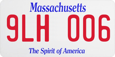 MA license plate 9LH006