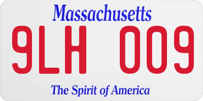 MA license plate 9LH009