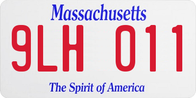 MA license plate 9LH011