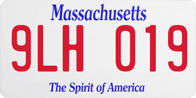 MA license plate 9LH019