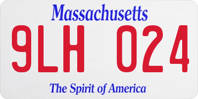 MA license plate 9LH024