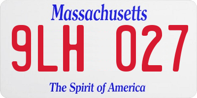 MA license plate 9LH027