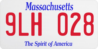 MA license plate 9LH028