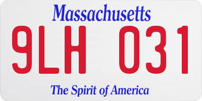 MA license plate 9LH031