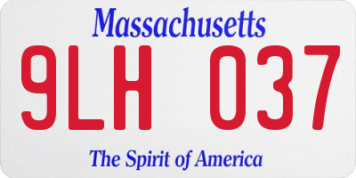 MA license plate 9LH037