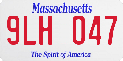 MA license plate 9LH047
