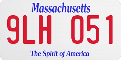 MA license plate 9LH051