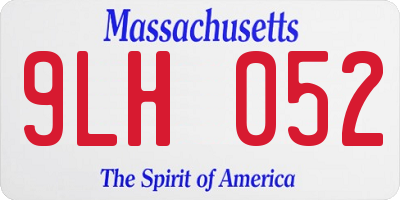 MA license plate 9LH052