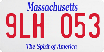 MA license plate 9LH053