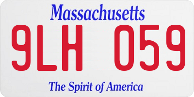 MA license plate 9LH059