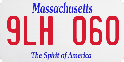MA license plate 9LH060
