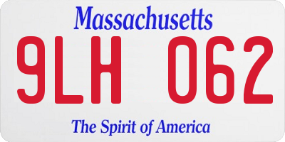 MA license plate 9LH062