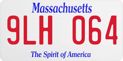MA license plate 9LH064