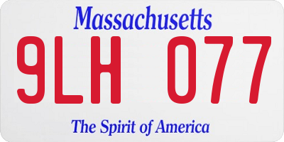 MA license plate 9LH077