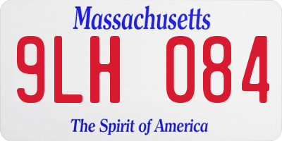 MA license plate 9LH084