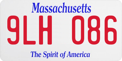 MA license plate 9LH086