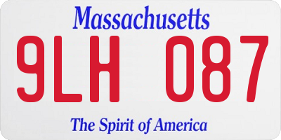 MA license plate 9LH087