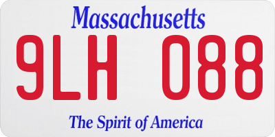 MA license plate 9LH088
