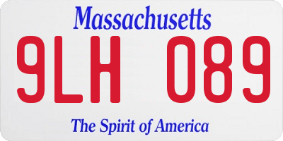 MA license plate 9LH089