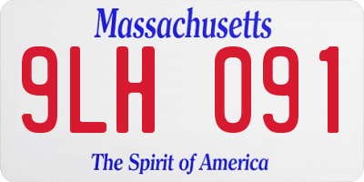 MA license plate 9LH091