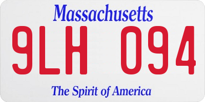MA license plate 9LH094