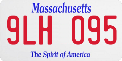 MA license plate 9LH095