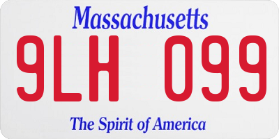 MA license plate 9LH099