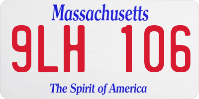 MA license plate 9LH106
