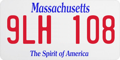 MA license plate 9LH108