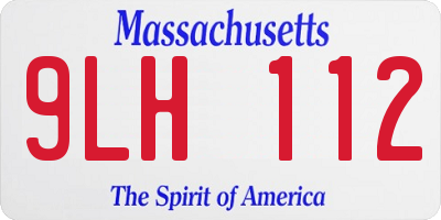 MA license plate 9LH112