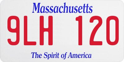MA license plate 9LH120
