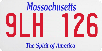 MA license plate 9LH126