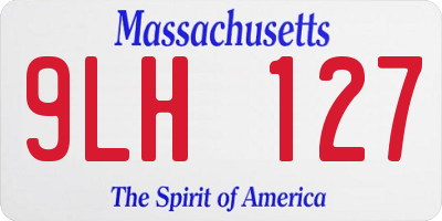 MA license plate 9LH127
