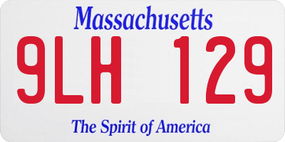 MA license plate 9LH129