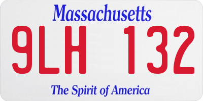 MA license plate 9LH132