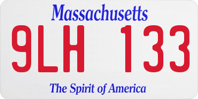 MA license plate 9LH133