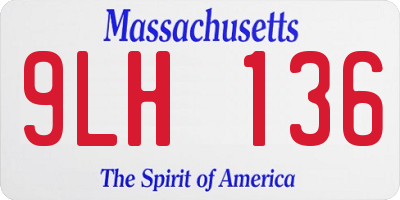 MA license plate 9LH136