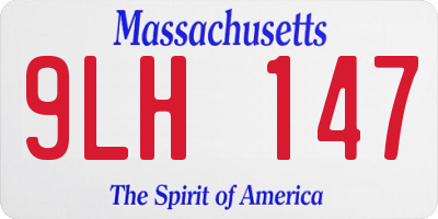 MA license plate 9LH147