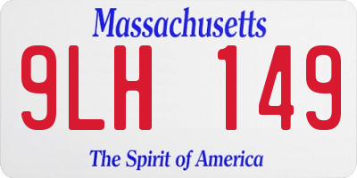 MA license plate 9LH149