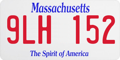 MA license plate 9LH152