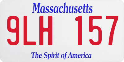 MA license plate 9LH157