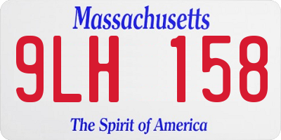 MA license plate 9LH158