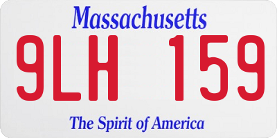MA license plate 9LH159