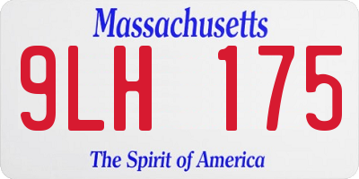 MA license plate 9LH175