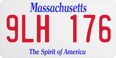 MA license plate 9LH176