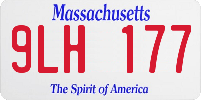 MA license plate 9LH177