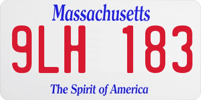 MA license plate 9LH183