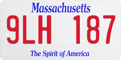 MA license plate 9LH187
