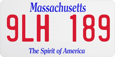 MA license plate 9LH189