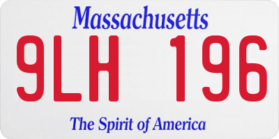 MA license plate 9LH196